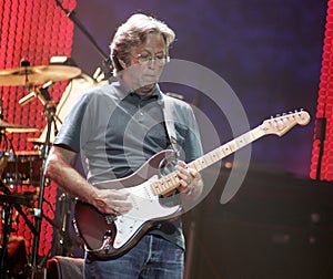 Eric Clapton performs in concert