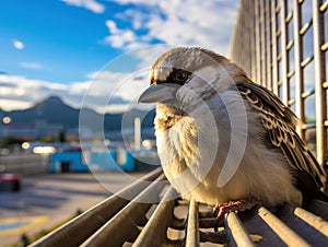 Ai Generated illustration Wildlife Concept of Eric the Sparrow