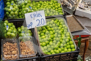 Erik a Turkish Fruit unripe plum photo