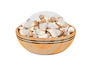 Eringi mushrooms in bowl