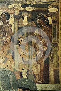 Eritage A UNESCO world heritage Site Ajanta Painting near aurangabad photo