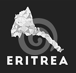 Eritrea - communication network map of country. photo