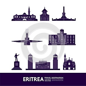 Eritrea Deep Blue travel destination vector illustration