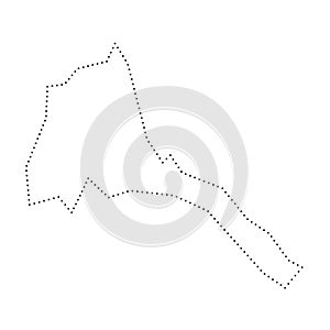 Eritrea dotted outline vector map