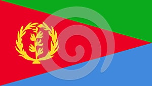 Eritrea flag icon in flat style. National sign vector illustration. Politic business concept