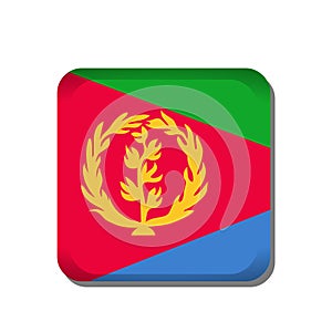 Eritrea flag vector button icon isolated on white background
