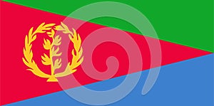 Eritrea flag vector.Illustration of Eritrea flag photo