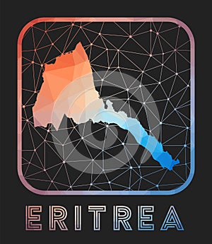 Eritrea map design. photo
