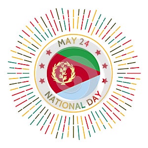 Eritrea national day badge. photo
