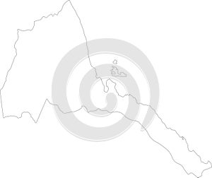 Eritrea outline map