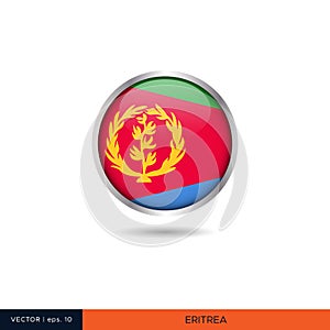 Eritrea round flag vector design.