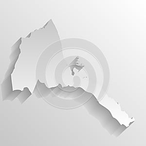Eritrea vector country map silhouette