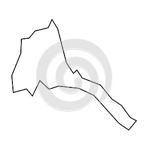 Eritrea vector country map thin outline icon