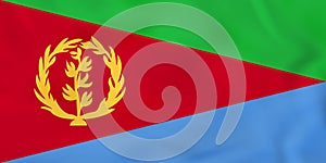 Eritrea waving flag. Eritrea national flag background texture