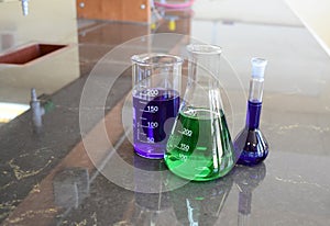 Erlen Flask with the pipette