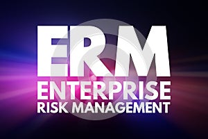 ERM - Enterprise Risk Management acronym, business concept background