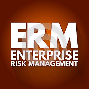 ERM - Enterprise Risk Management acronym, business concept background