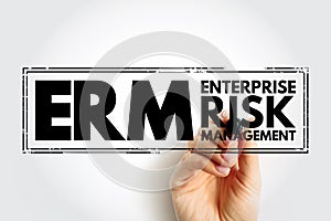 ERM - Enterprise Risk Management acronym, business concept background