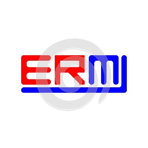 ERM letter logo creative design with vector graphic, ERM