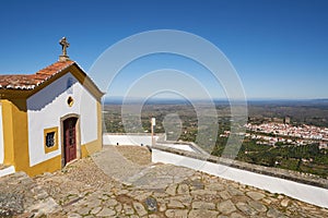 Ermida da Nossa Senhora da Penha in Serra de Sao Mamede mountain and Castelo de Vide city, in Portugal