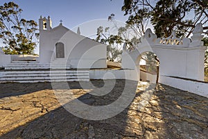 Ermida de Nossa Senhora de Aracelis, a hermitage and church perched on a Alentejo hill, looking out on beautiful views photo