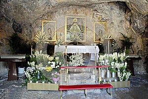 Ermita de la Virgen de la Pena altar in Mijas photo