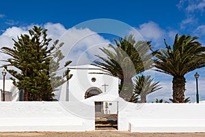 Ermita de las Nieves, a remote chapel near Los Valles, Teguise, Lanzarote, Spain photo