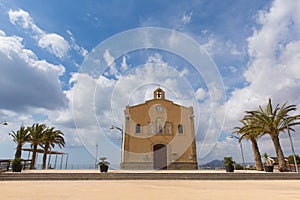 Ermita de Nuestra Senora del Carmen church in La Isla Plana Murcia Spain a coast village