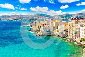 Ermoupoli, Syros, Greece. Colorful landscape. photo