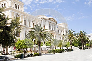 Ermoupolis Town Hall Syros Greece Cyclades island photo