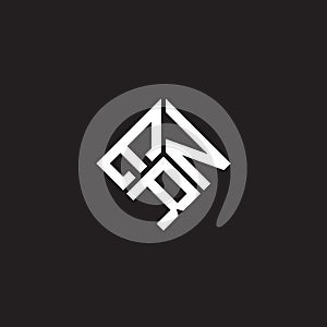 ERN letter logo design on black background. ERN creative initials letter logo concept. ERN letter design.ERN letter logo design on