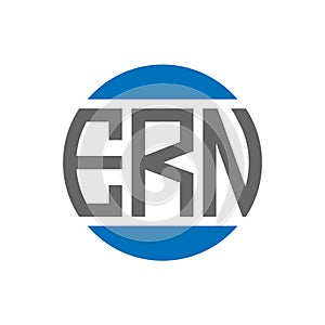 ERN letter logo design on white background. ERN creative initials circle logo concept. ERN letter design