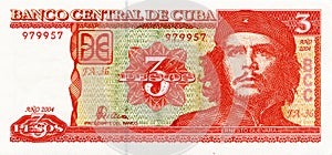 Ernesto Che Guevara on a banknote of Cuba photo