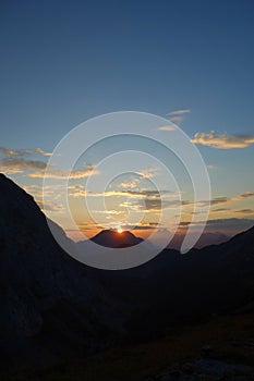 The Ernesto Lomasti mountain hut next to the Cavallo di Pontebba and Creta di Aip mountain range, Alps