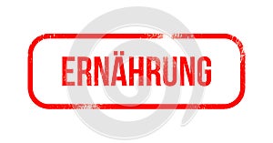 ernÃ¤hrung - red grunge rubber, stamp