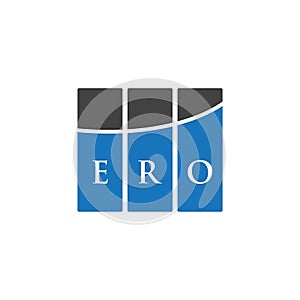 ERO letter logo design on WHITE background. ERO creative initials letter logo concept. ERO letter design photo