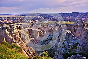 Eroded Badlands Scenery