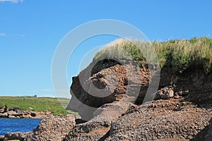 Eroded cliff face