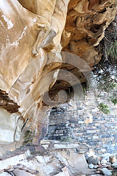 Eroded Cliff Face at Avoca Beach near the Rock Platform New South Wales Australia