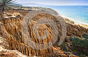 Eroded Cliffs, Ocean, San Diego, California