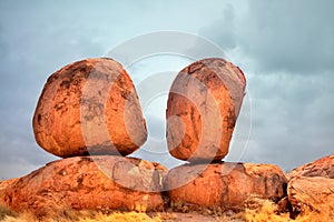 eroded granite rock formation balance AUstralia photo