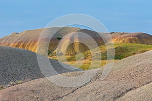 Eroded hills, Badlands National Park.