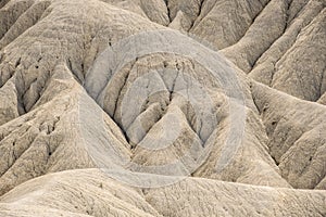 Eroded hillsides of the Fortuna desert in Spain photo