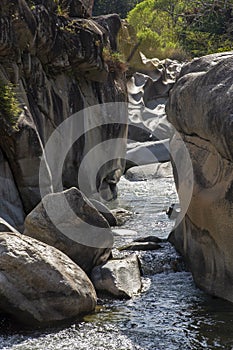 Eroded jungle river gorge