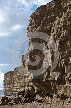 Eroded Jurassic Cliffs at Burton Bradstock