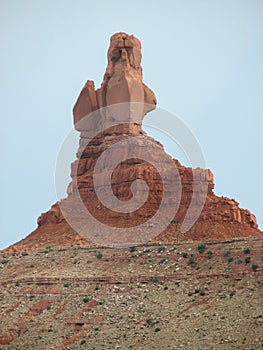 Eroded mesa rock formation