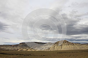 Eroded mountain landscape along ruta 40, Patagonia, Argentina