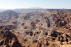 Eroded mountains in the stony desert of Al Ula, Saudi Arabia photo