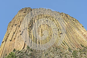 Eroded Postpile Columns on a Dramatic Monolith