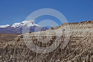 Eroded river valley on the Altiplano of Chile